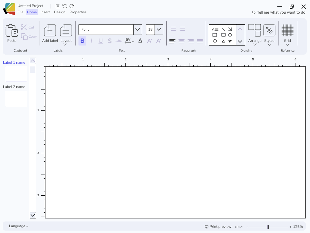 La
                    bel Genie desktop application interface